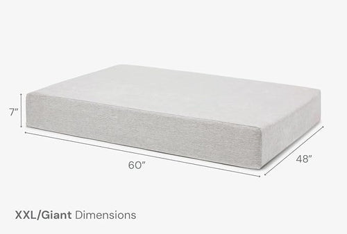 Barker Beds Giant Orthopedic Dog Bed - 7" Memory Foam Mattress - 100-300 lbs - Joint Pain & Arthritis Support - Washable Cover - 60"x48"x7" - Stormcloud Linen