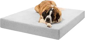 Barker Beds Giant Orthopedic Dog Bed - 7" Memory Foam Mattress - 100-300 lbs - Joint Pain & Arthritis Support - Washable Cover - 60"x48"x7" - Stormcloud Linen