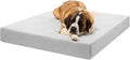 Barker Beds Giant Orthopedic Dog Bed - 7" Memory Foam Mattress - 100-300 lbs - Joint Pain & Arthritis Support - Washable Cover - 60"x48"x7" - Stormcloud Linen